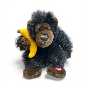 Vintage Plush Singing Gorilla Toy with Banana - see video